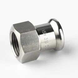 Persovergangsstuk, inox, 28mm x 5/4" F, VSH XPress Inox R2702